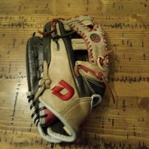 DeMarini Insane Baseball Glove 12 1/4 Inch Leather Black Tan LHT Adult A12